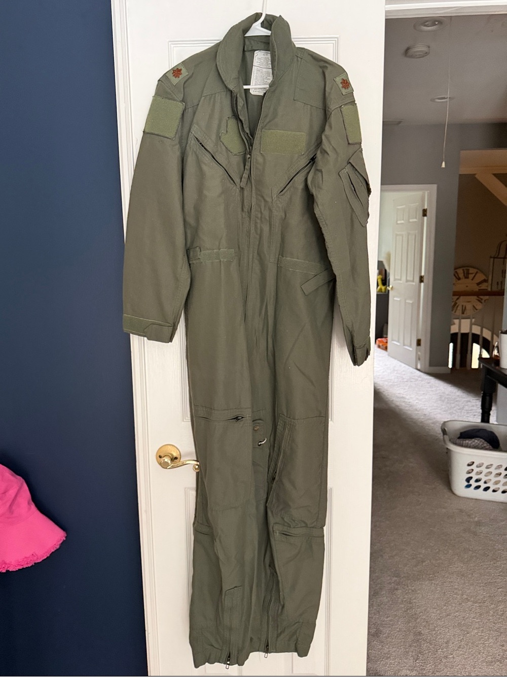 Men's Olive Green Flight Coverall - Military Style One-Piece